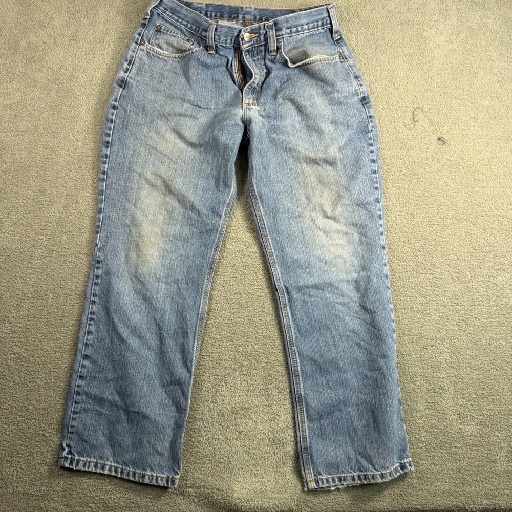 Carhartt Relaxed Fit Light Wash Denim Jeans 101483-868 Mens 34x28 Blue - Picture 3 of 5